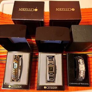 (2) Citizen & (1) Bulova Women's Bracelet Watches